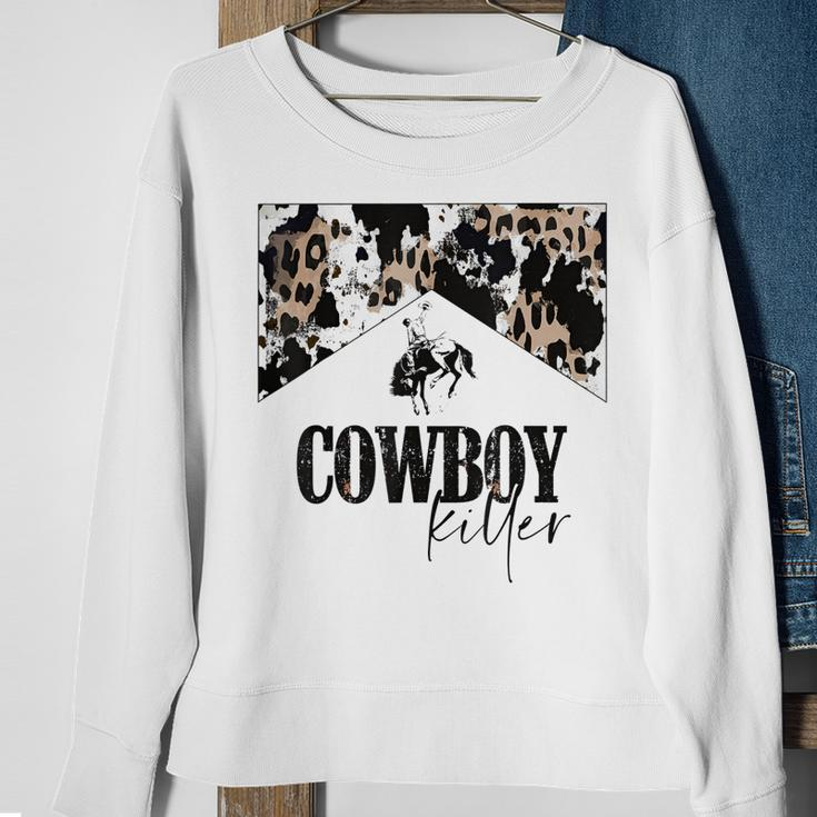 Cowboy Killer Western Leopard Country Cowgirl Vintage Woman Sweatshirt Gifts for Old Women