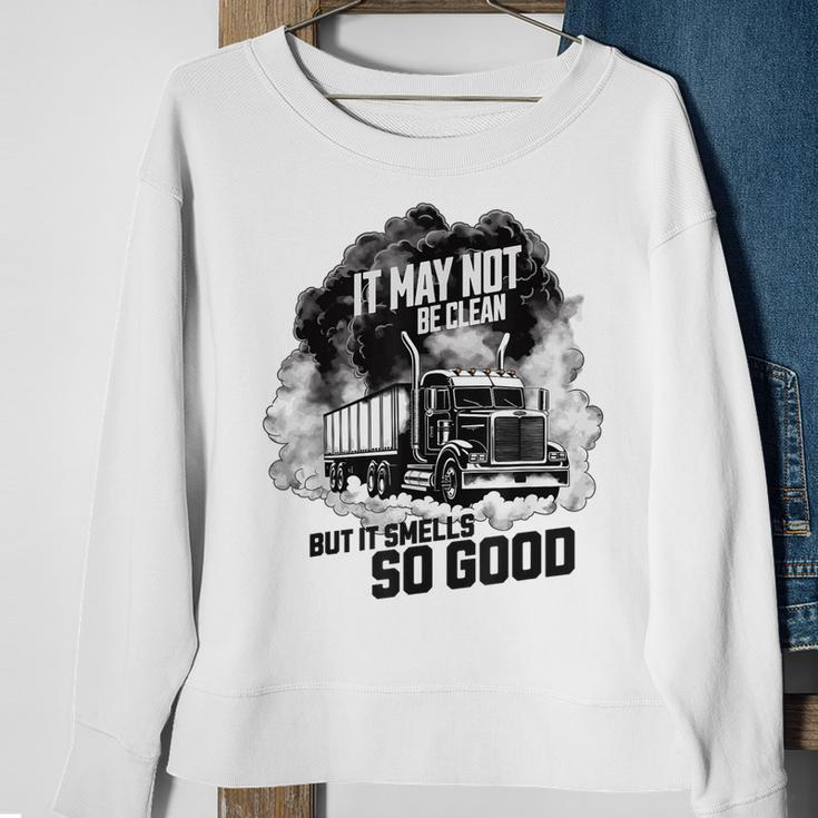 Diesel Truck Exhaust For Truck Driver Diesel Enthusiast Sweatshirt Gifts for Old Women