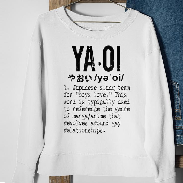 Distressed Yaoi Definition - Bl Boys Love Sweatshirt Gifts for Old Women