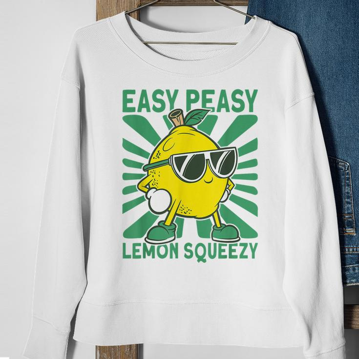 Easy Peasy Lemon Squeezy Lemonade Stand Crew Sweatshirt Gifts for Old Women