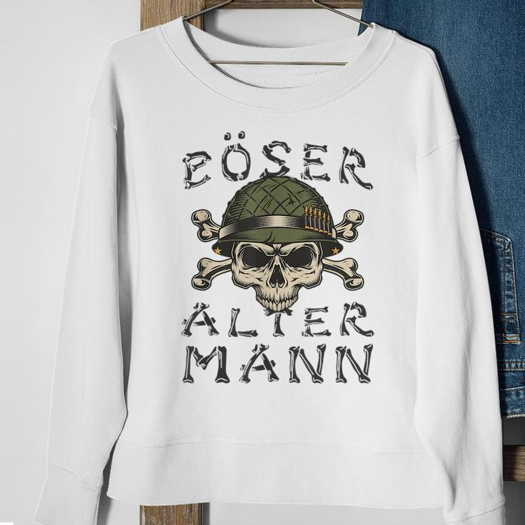 Evil Old Man Skull Soldier Bone Font Sweatshirt Gifts for Old Women