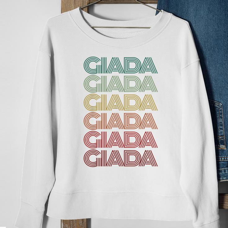 First Name Giada Italian Girl Retro Name Tag Groovy Party Sweatshirt Gifts for Old Women
