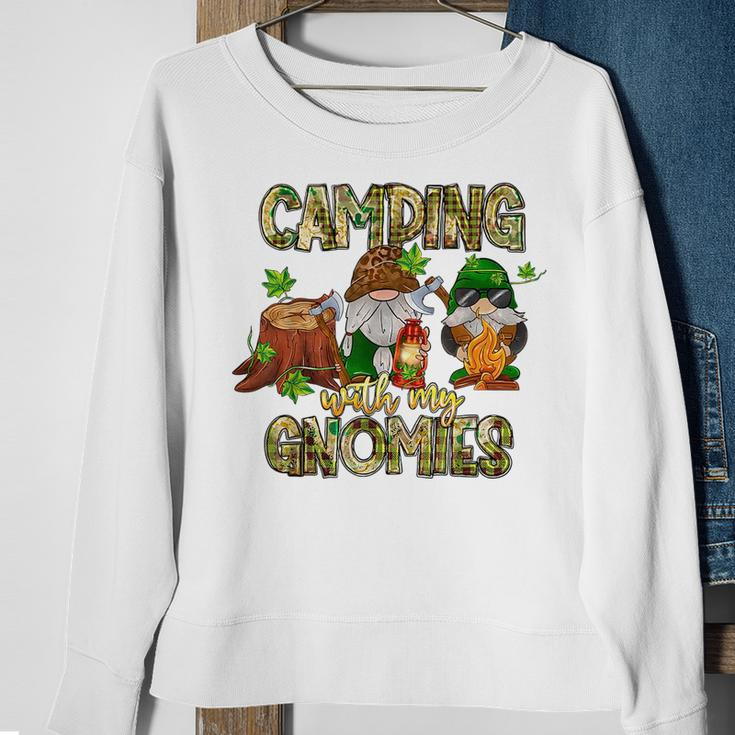 Funny Camping With My Gnomies Gnome Lovers Campers Sweatshirt Gifts for Old Women