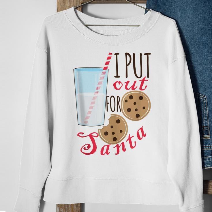 Christmas Cookies And Milk I Put Out For Santa Sweatshirt Gifts for Old Women