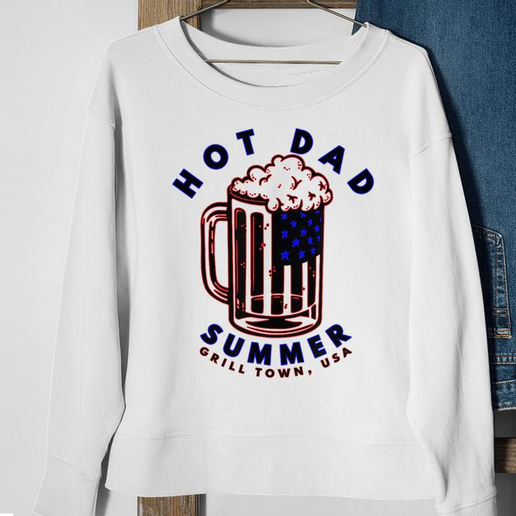 Funny Fathers Day Hot Dad Summer Bbq Dad Bod Gift Sweatshirt Gifts for Old Women