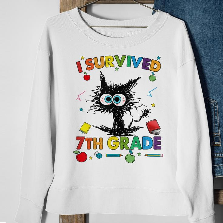 Funny Last Day Of Seventh 7Th Grade I Survived 7Th Grade Sweatshirt Gifts for Old Women