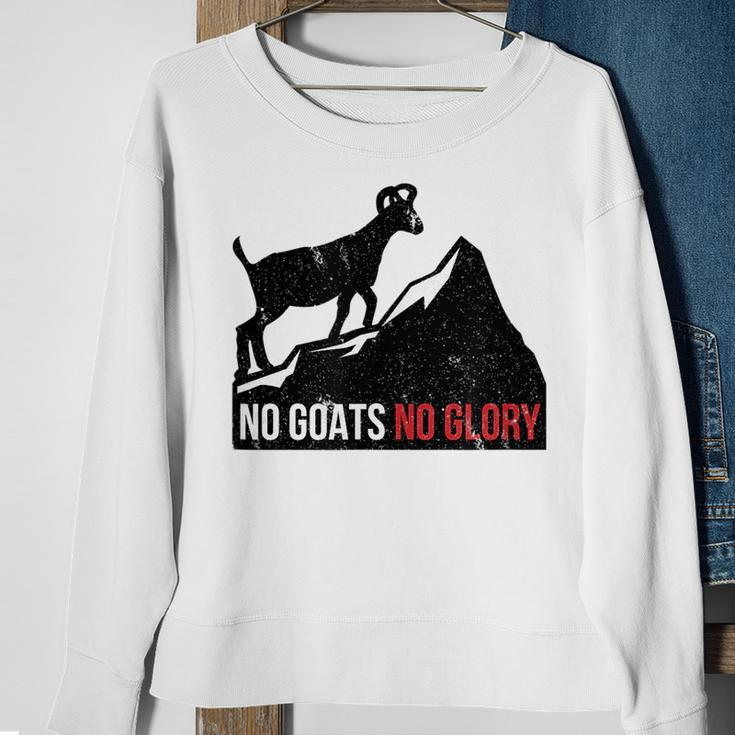 Funny Motivational No Goats No Glory Puns Pun Lover Sweatshirt Gifts for Old Women