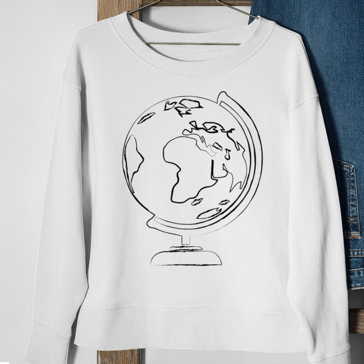 Geography World Globe Earth Planet Sweatshirt Gifts for Old Women