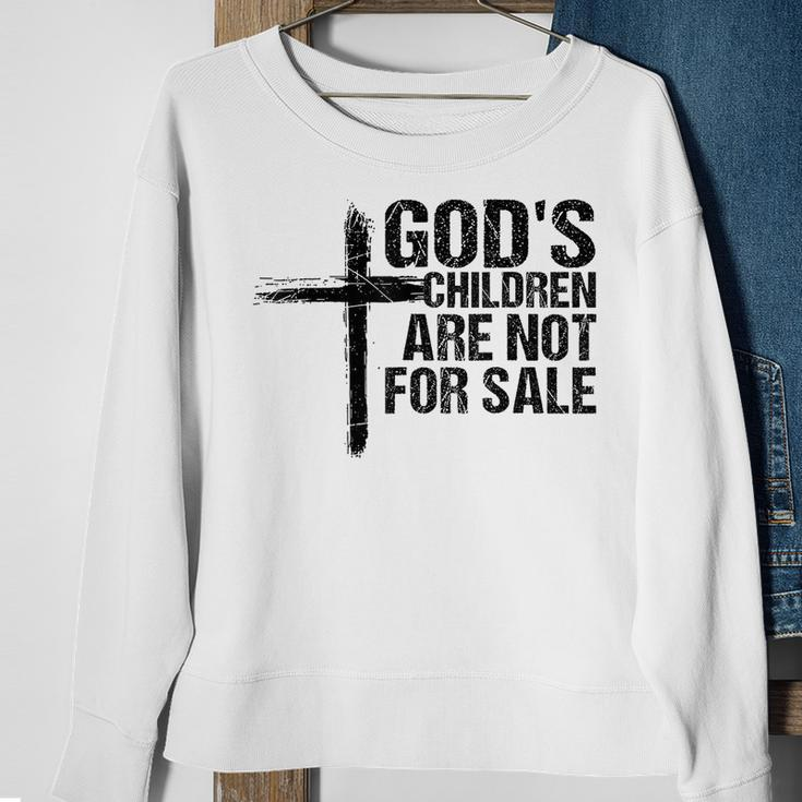 Gods Children Are Not For Sale Cross Christian Vintage Christian Gifts Sweatshirt Gifts for Old Women