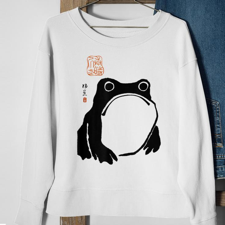 Grumpy Frog Japanese Frog Gifts Sweatshirt Gifts for Old Women
