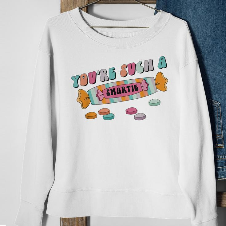 Hard Candy You're Such A Smartie Heart Happy Valentine’S Day Sweatshirt Gifts for Old Women