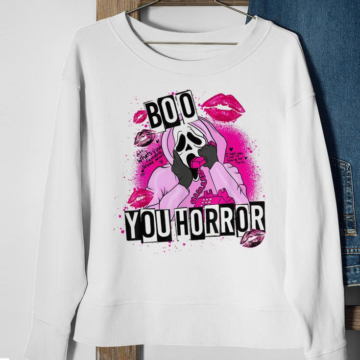 Hey Boo You Horror Scary Horror Movie Halloween Sweatshirt Gifts for Old Women