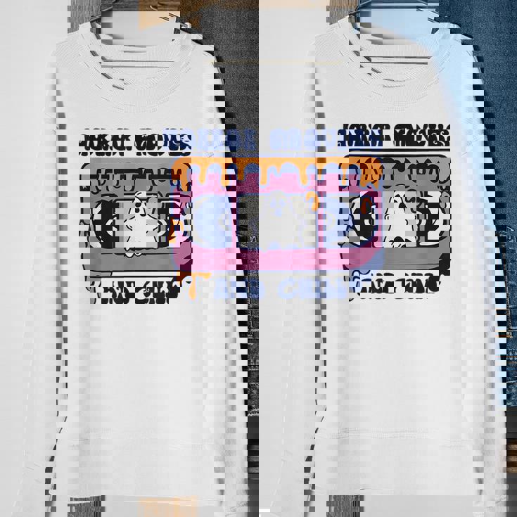 Horror Movies And Chill Retro Video Tape Halloween Ghost Boo Halloween Ghost Sweatshirt Gifts for Old Women