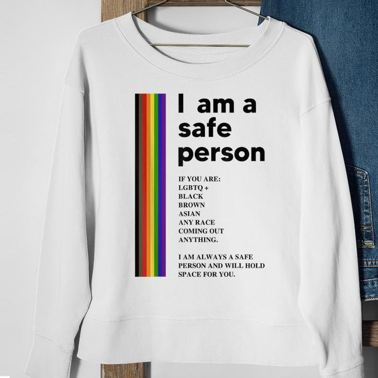 I Am A Safe Person Ally Lgbt Proud Gay Lesbian Lgbt Month Sweatshirt Gifts for Old Women