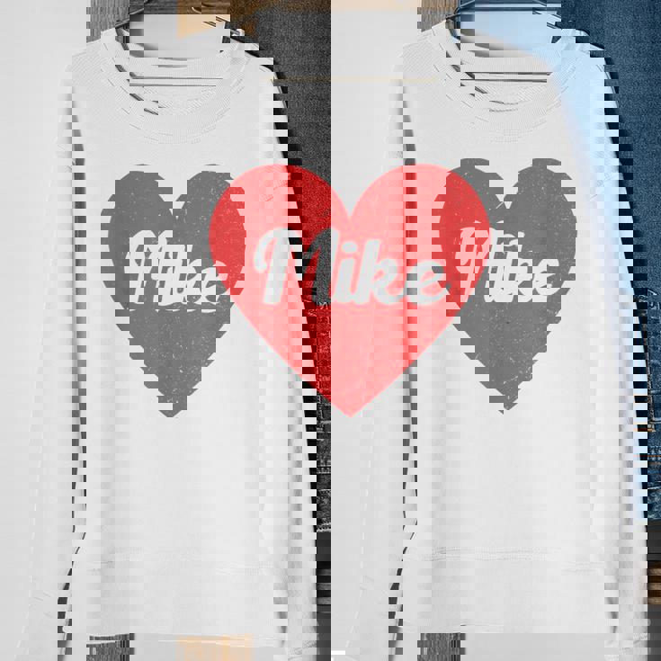 I Heart Mike First Names And Hearts I Love Mike Sweatshirt Gifts for Old Women