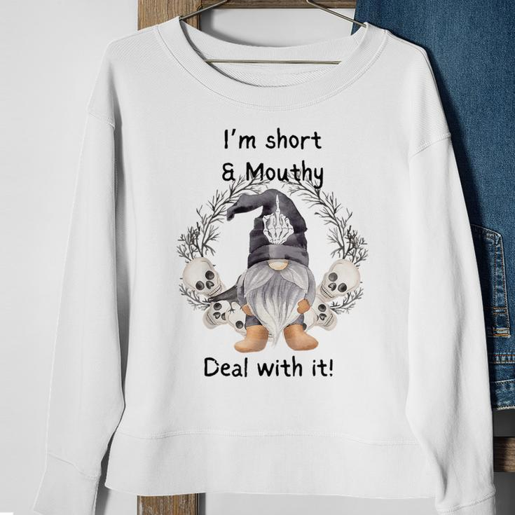 I'm Short Mouthy's Deal Gnome With It Happy Halloween Sweatshirt Gifts for Old Women