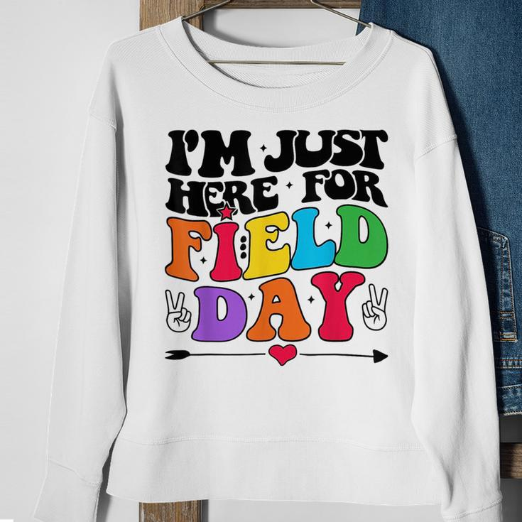 Im Just Here For Field Day Happy Last Day Of School 2023 Sweatshirt Gifts for Old Women