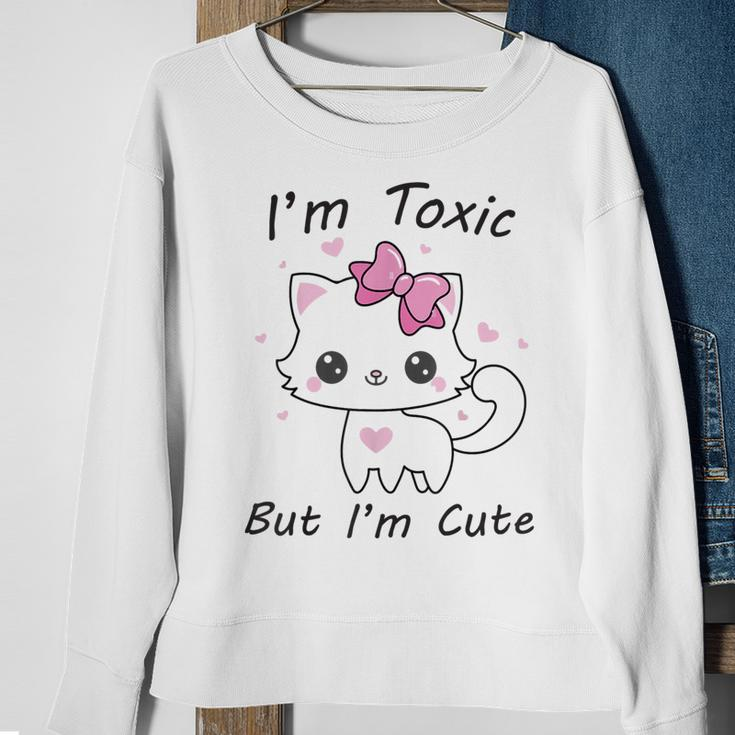 Im Toxic Kitten But Im Cute Sweatshirt Gifts for Old Women