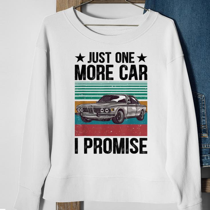 Just One More Car I Promise Vintage Funny Car Lover Mechanic Mechanic Funny Gifts Funny Gifts Sweatshirt Gifts for Old Women