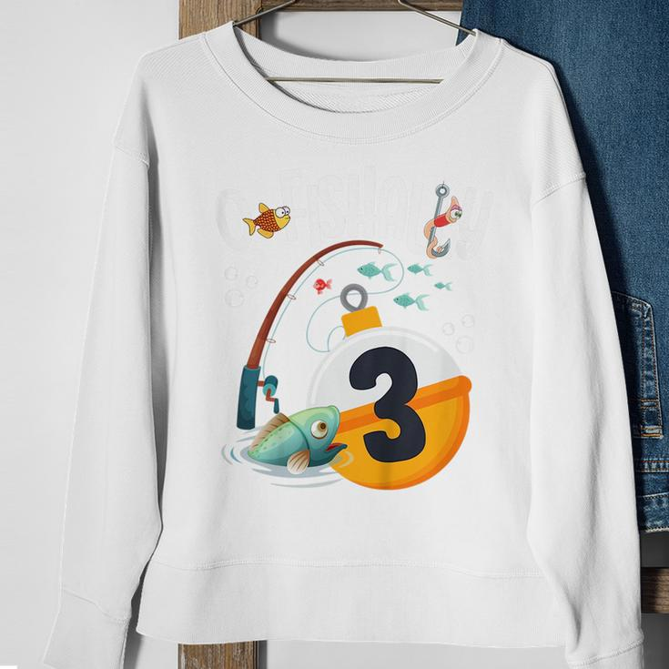 Kids 3Rd Birthday Fishing Theme For Boys And Girls O-Fishally 3 Sweatshirt Gifts for Old Women