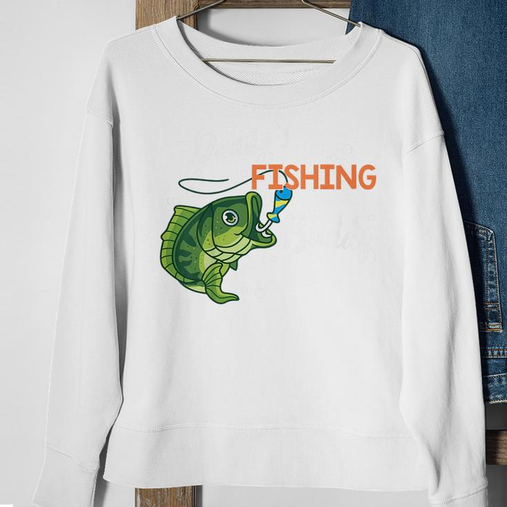Kids Fishing- Daddy Fishing-Buddy Fly Bass Boy Toddler Funny Sweatshirt Gifts for Old Women