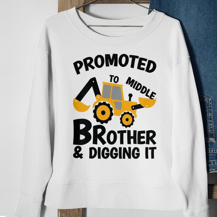 Kids Promoted To Middle Brother Baby Gender Celebration Sweatshirt Gifts for Old Women