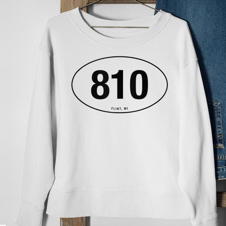 Michigan Area Code 810 Oval State Pride Sweatshirt Gifts for Old Women