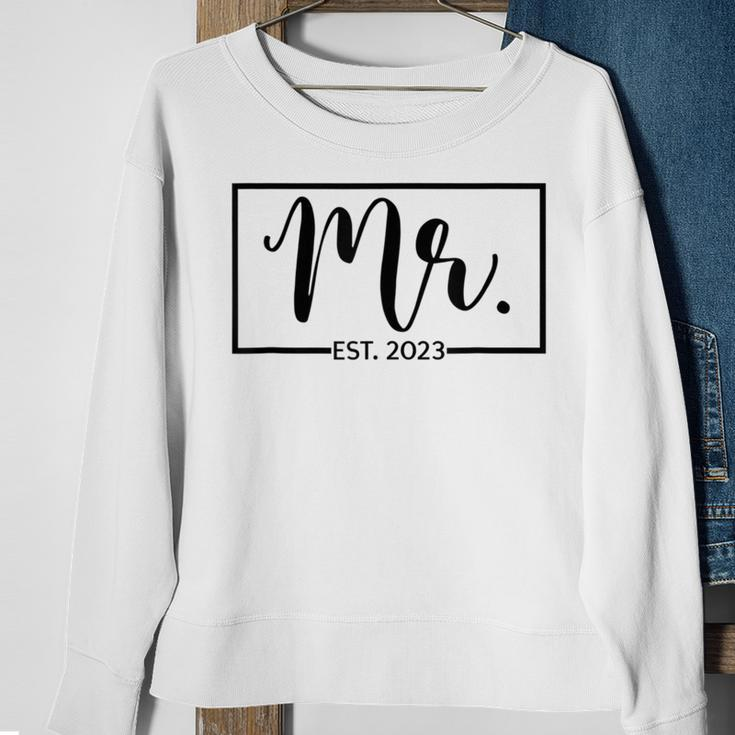 Mr Est 2023 Just Married Wedding Hubby Mr & Mrs Gifts Sweatshirt Gifts for Old Women