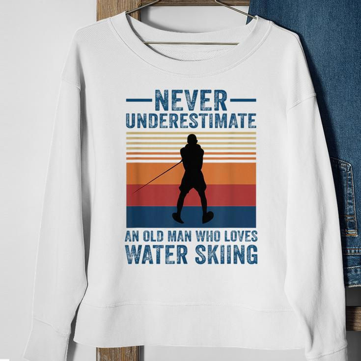 Never Underestimate An Old Man Who Loves Water Skiing Sport Sweatshirt Gifts for Old Women