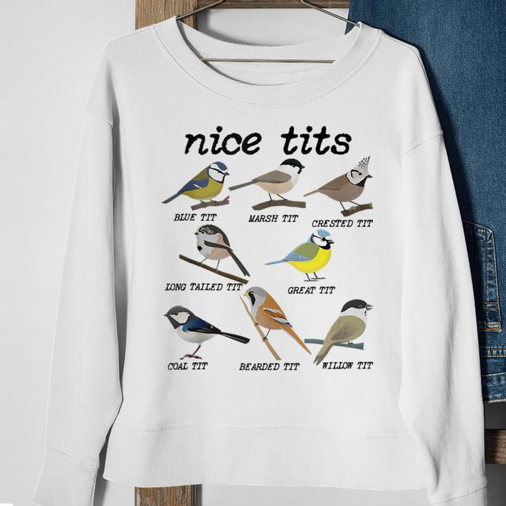Nice Tits Funny Bird Watching Funny Tit Birds Birdwatcher Gifts For Bird Lovers Funny Gifts Sweatshirt Gifts for Old Women