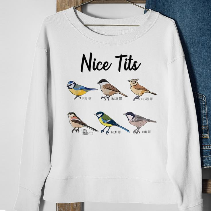 Nicee Tits - Funny Bird Watching Birding Bird Watching Funny Gifts Sweatshirt Gifts for Old Women