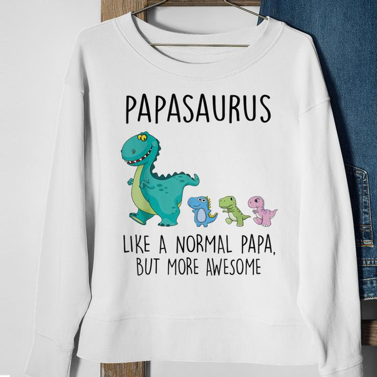 Papasaurus Like A Normal Papa But More Awesome Dinosaurs Sweatshirt Gifts for Old Women