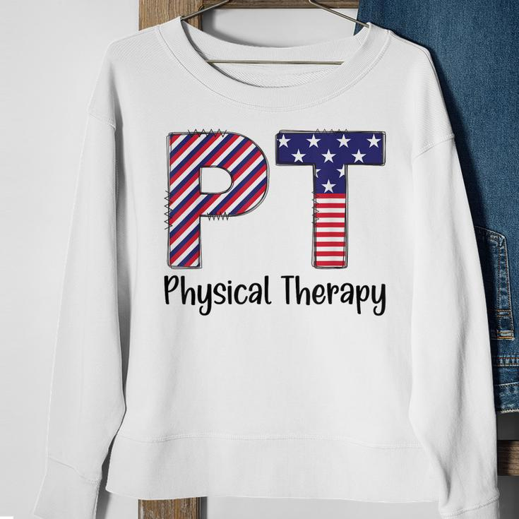 Physical Therapy 4Th Of July Design Cool Physical Therapist Sweatshirt Gifts for Old Women