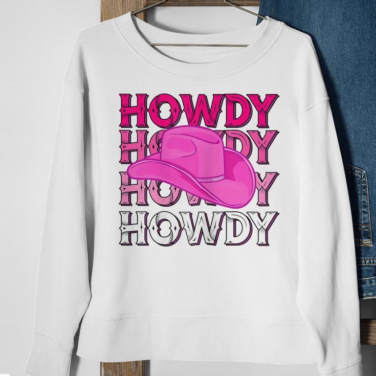 Pink Howdy Cowgirl Western Country Rodeo Awesome Cute Gift For Womens Sweatshirt Gifts for Old Women