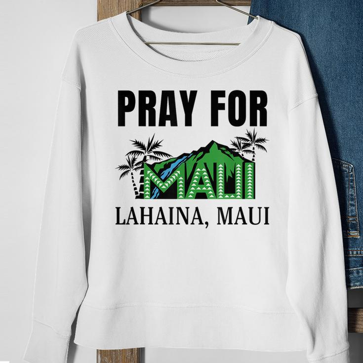Pray For Lahaina Maui Hawaii Strong Wildfire Support Sweatshirt Gifts for Old Women