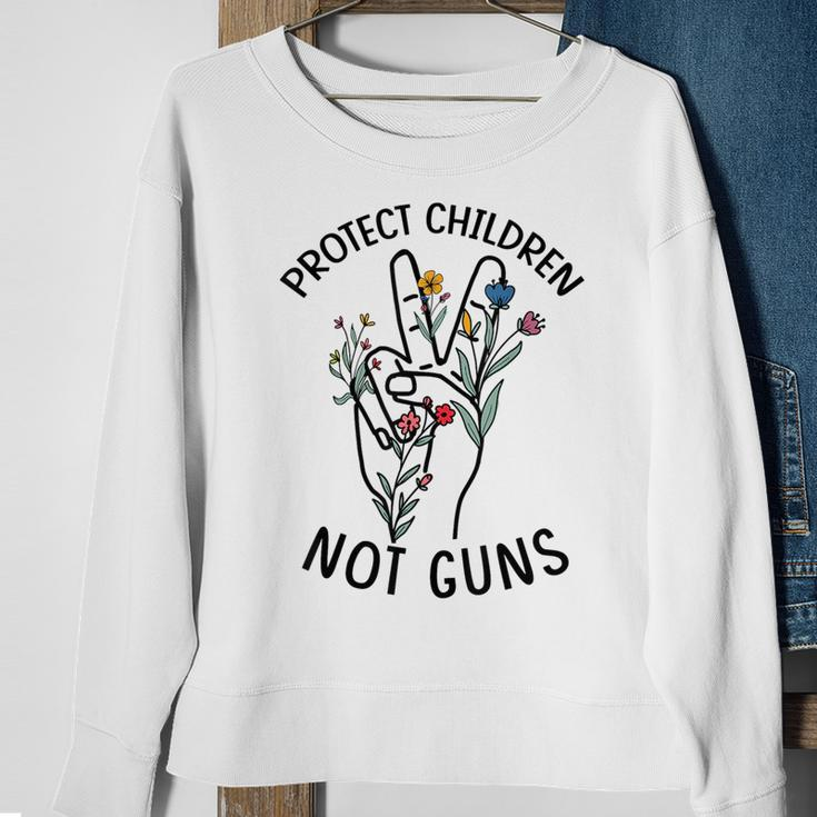 Protect Children Not Guns End Gun Violence Anti Gun Orange Sweatshirt Gifts for Old Women