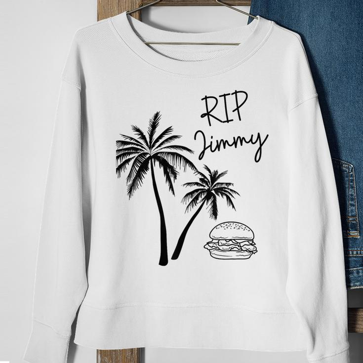 Rest In Peace Jimmy Cheeseburger Palm Trees Sweatshirt Gifts for Old Women