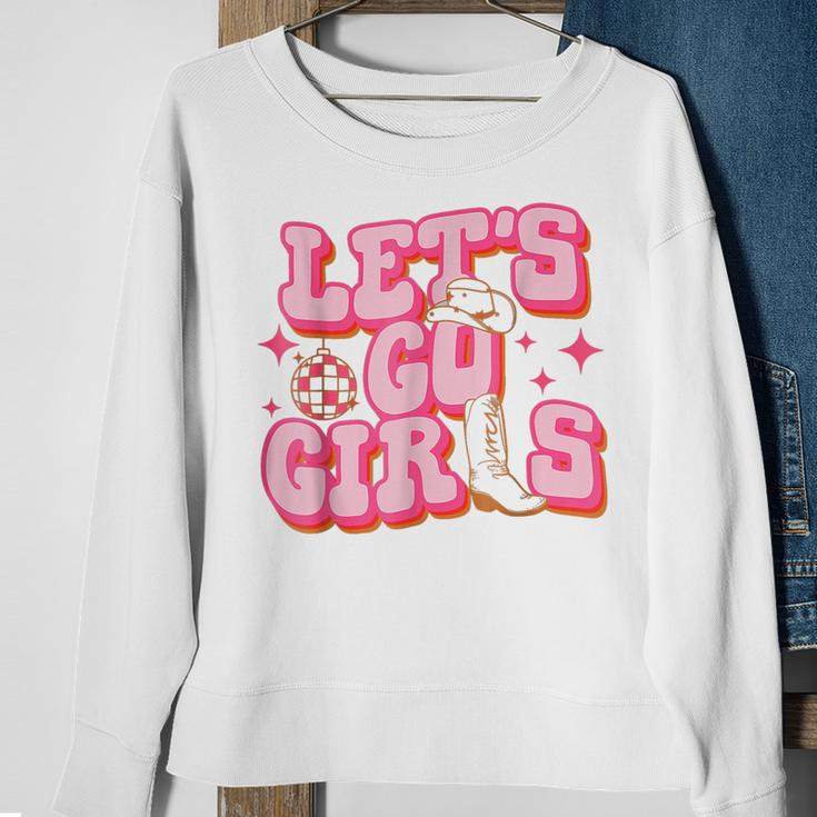 Retro Cowgirls Lets Go Girls Sweatshirt Gifts for Old Women
