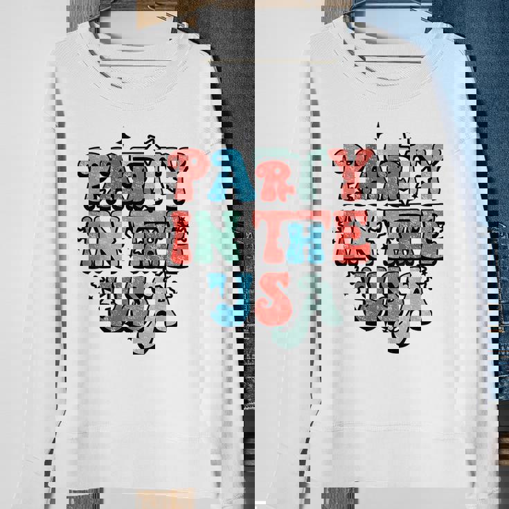 Retro Party In The Usa 4Th Of July America Fourth Of July Usa Funny Gifts Sweatshirt Gifts for Old Women