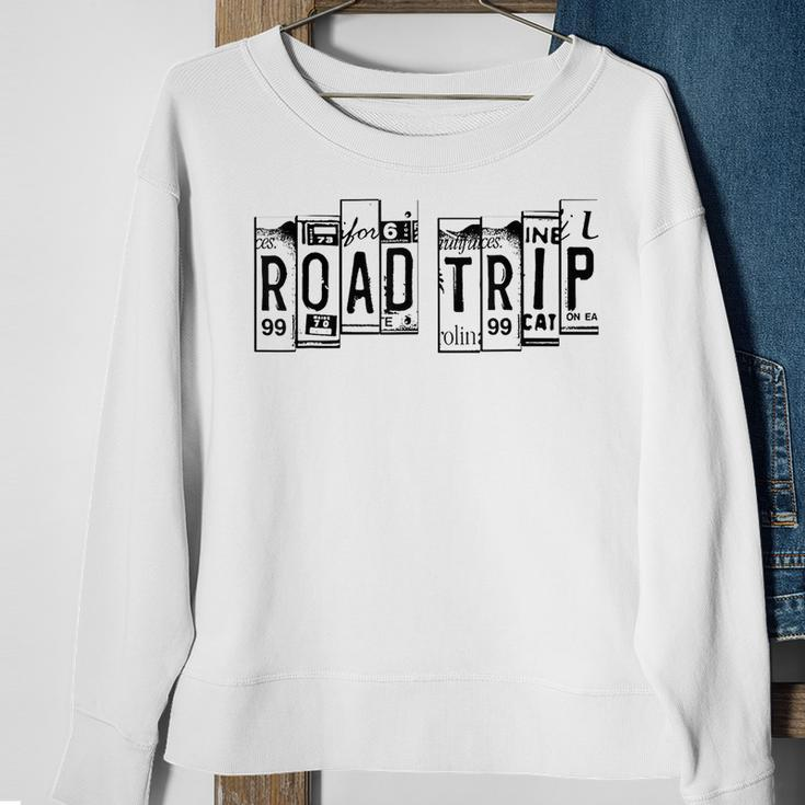 Road Trip 2023 Retro Vintage Camper Camping Summer Vacation Sweatshirt Gifts for Old Women