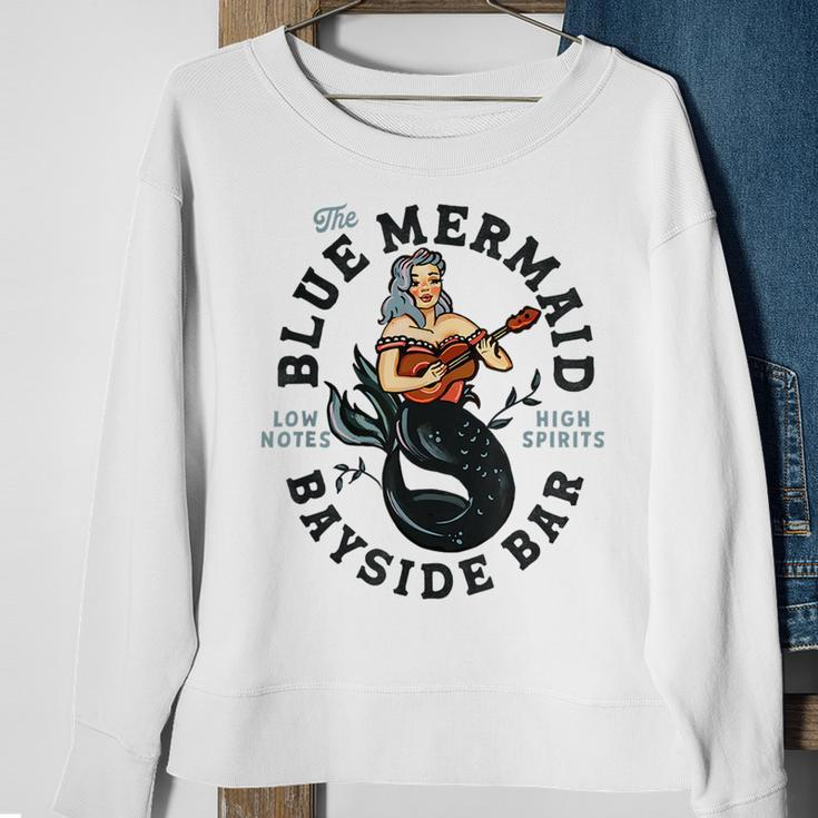 Sailor Mermaid Tattoo Guitar Playing Dive Bar Music Pinup Sweatshirt Gifts for Old Women