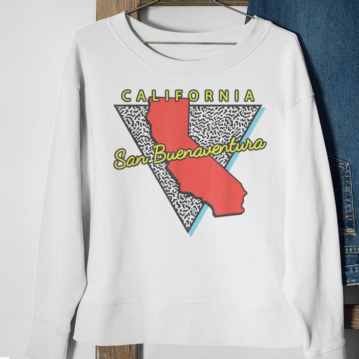 San Buenaventura California Retro Triangle Ca City Sweatshirt Gifts for Old Women