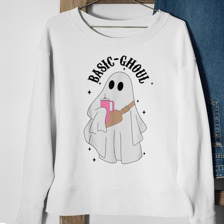 Spooky Season Cute Ghost Halloween Costume Basic Ghoul Sweatshirt Gifts for Old Women