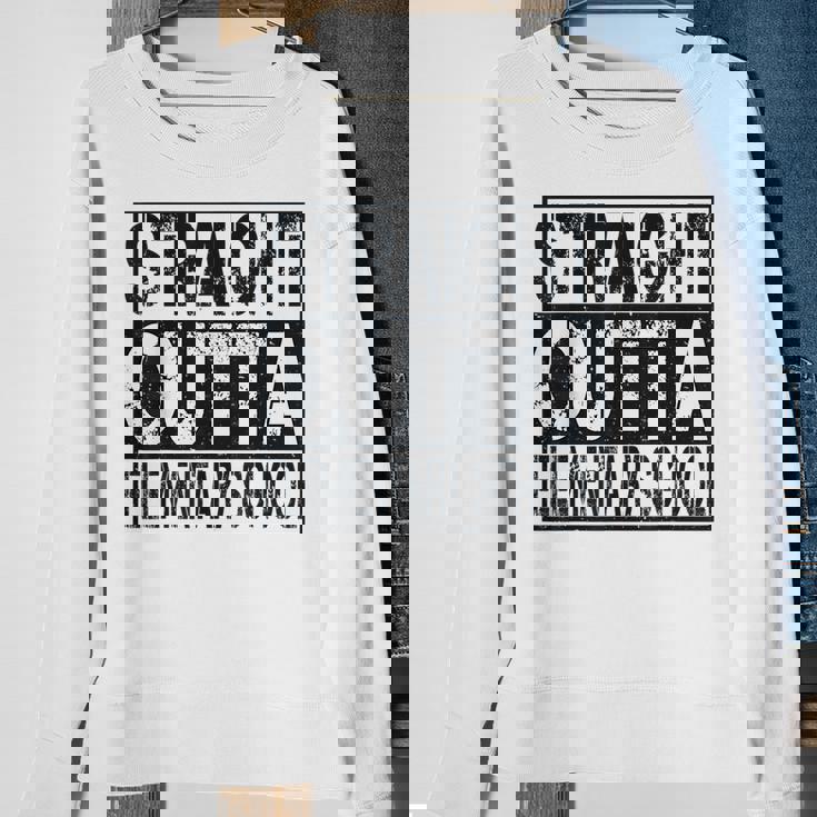 Straight Outta Elementary School Boys Girl Graduation 2023 Sweatshirt Gifts for Old Women