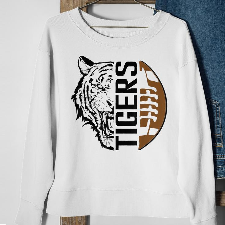 Tigers Swash School Spirit Orange Black Football Sports Fan Sweatshirt Gifts for Old Women