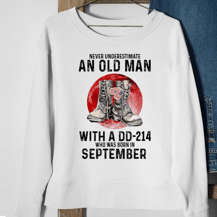 Never Underestimate An Old September Man With A Dd 214 Sweatshirt Gifts for Old Women