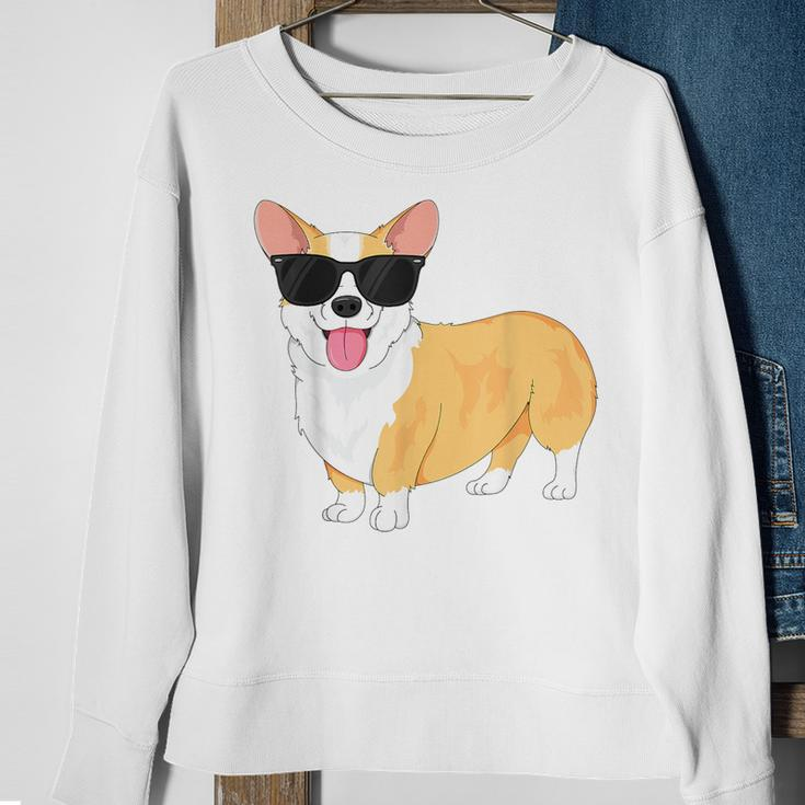 Vintage Cool Corgi For Boys Kids Dog Sunglasses Sweatshirt Gifts for Old Women