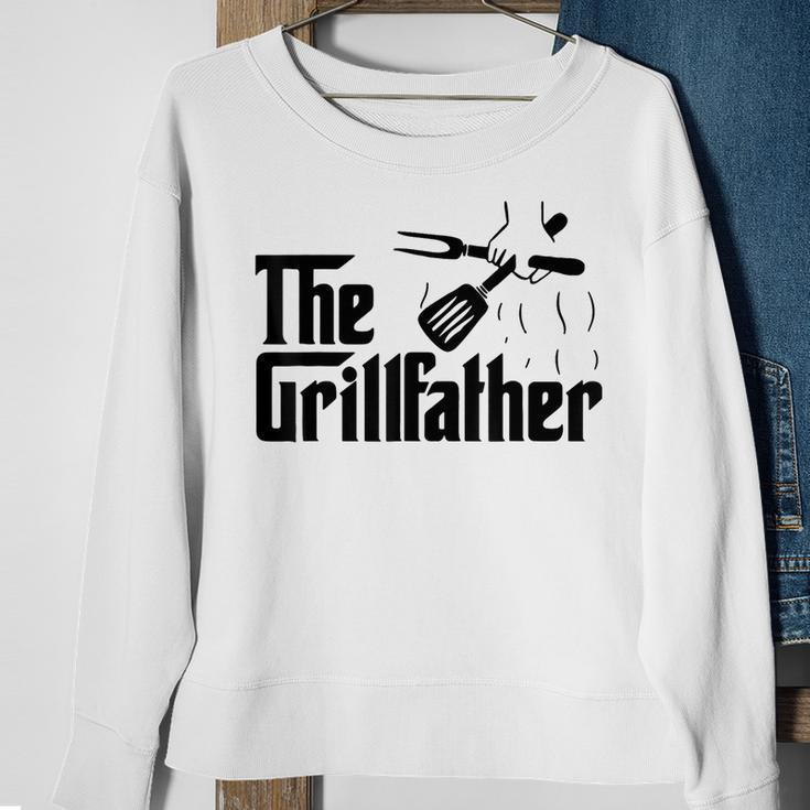 Vintage The Grillfather Funny Dad Bbq Grill Fathers Day Sweatshirt Gifts for Old Women