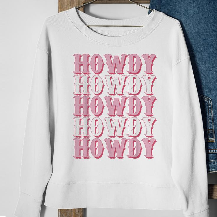 Vintage White Howdy Rodeo Western Country Southern Cowgirl Sweatshirt Gifts for Old Women