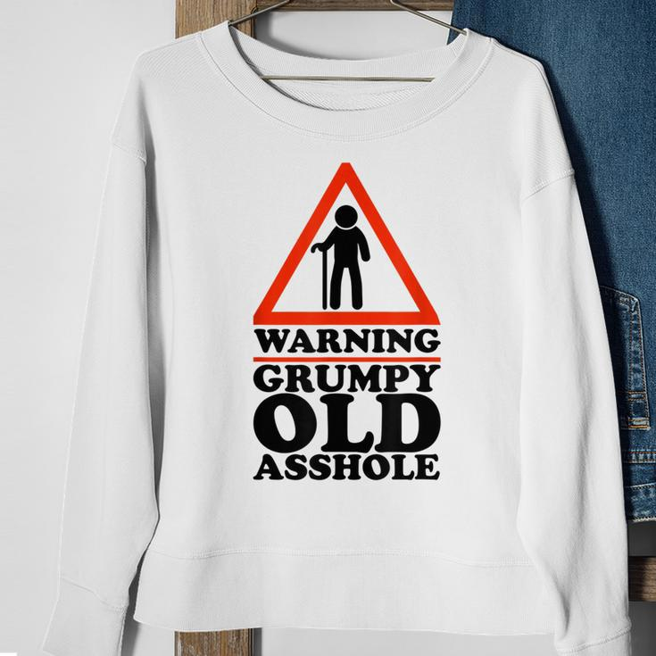 Warning Grumpy Old Asshole Funny Gen X And Baby Boomers Sweatshirt Gifts for Old Women